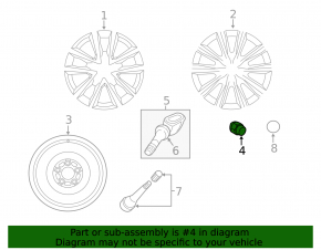 Гайка колесная d21 M12x1.5 Mazda 6 18-19 тип 2