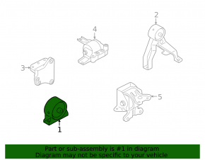 Подушка двигателя передняя Mitsubishi Outlander 07-13 2.4, 3.0