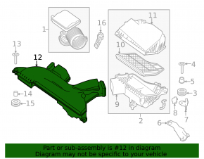 Воздухоприемник Nissan Altima 13-18