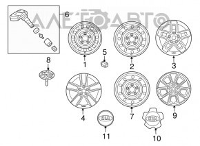 Suport roată de rezervă Kia Soul 14-19