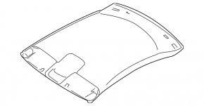 Обшивка потолка Mitsubishi Galant 04-06 серый