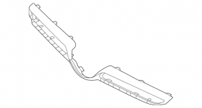 Накладка решетки радиатора grill нижняя Mercedes W167 GLE 350 450 20-23 без камеры