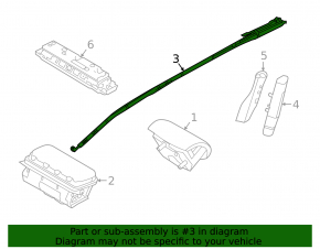 Подушка безопасности airbag боковая шторка правая Ford Explorer 11-19