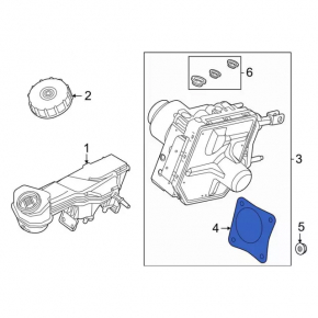 Тормозной усилитель brake booster Ford Escape MK4 20-22 с бачком и крышкой