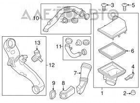Корпус воздушного фильтра BMW X5 E70 11-11 3.0 N55