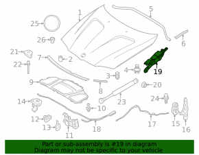 Петля капота левая BMW X3 F25 11-17
