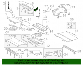 Накладка проема багажника левая Lexus RX300 RX330 RX350 RX400h 04-08 черн