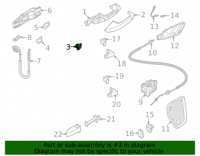 Dop pentru mânerul exterior spate dreapta Audi A3 22-26