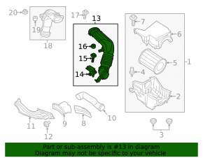 Корпус map sensor Ford Escape MK3 13-13 2.0 без датчика и патрубка
