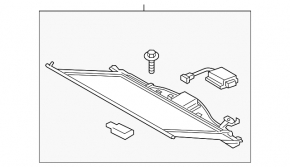 Шторка заднего стекла Lincoln MKZ 15-20 черная, с блоком