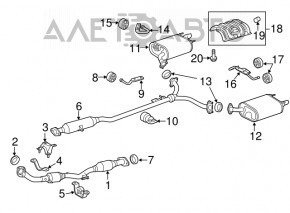 Выпускная трасса средняя часть Toyota Camry v40 3.5 обломаны шпильки, ржавый