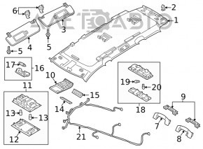 Ручка потолка передняя правая VW Atlas 18-26 серая