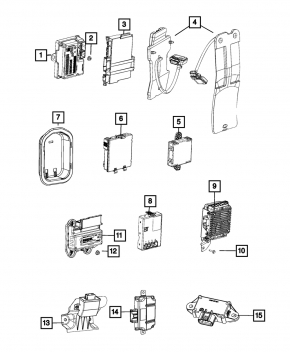 Модуль srs airbag компьютер подушек безопасности Jeep Cherokee KL 19-19