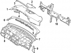 Ornamente panou frontal dreapta Kia Sportage 23-25, negru