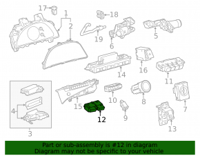 Кнопки открытия лючка бензобака и багажника Lexus ES250 ES300h ES350 19-26