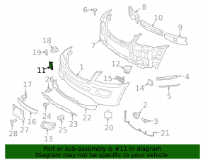 Заглушка буксиривочного крюка переднего бампера Mercedes W164 ML 09-11