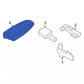 Ключ Ford C-max MK2 13-18 4 кнопки