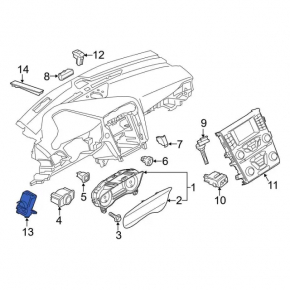 Smart Data Link Control Module Computer Ford Fusion mk5 13-20