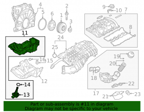 Поддон двигателя BMW F30 17-18 B46B20B 2.0Т AWD