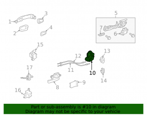 Замок двери задней правой Lexus RX350 RX450h 10-15