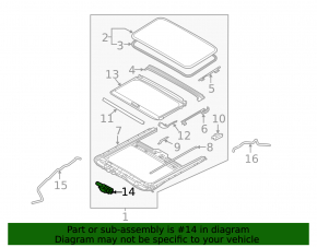 Мотор люка Kia Forte 4d 14-18