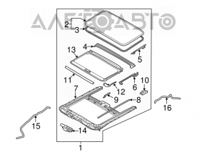 Мотор люка Kia Forte 4d 14-18