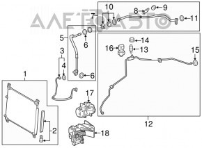 Компрессор кондиционера Lexus RX450h 16-19