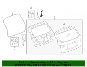 Отбойник двери багажника левый Nissan Murano z52 15-24