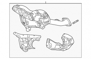 Коллектор выпускной с катализатором Mazda CX-5 16-16 AWD 2.5
