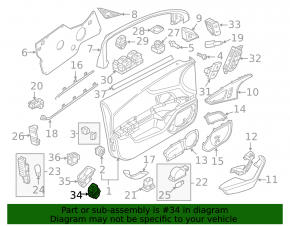 Кнопка открытия двери багажника Audi Q3 8U 15-18 черная