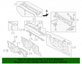 Garnitură ștergător parbriz dreapta pentru Toyota Tundra 14-21
