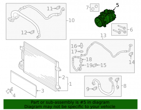 Компрессор кондиционера VW Jetta 11-14 USA 2.0