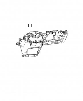 Торпедо передняя панель Chrysler Pacifica 17-20 нижняя часть, серая, царапины