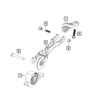 Подушка АКПП Jeep Cherokee KL 19-23 2.0T, 2.4, 3.2