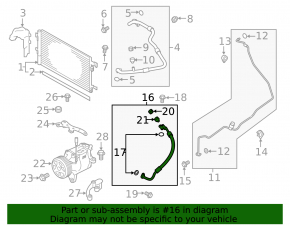 Трубка кондиционера компрессор-печка Subaru Impreza 17-19 GK Manual a/c