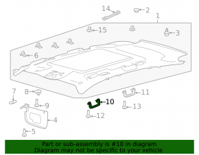Ручка потолка передняя левая Ford Escape MK3 13-19 серая, потерта