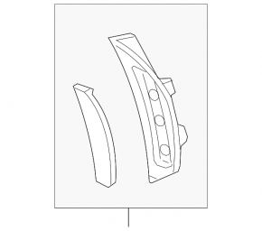 Ornament stop hayon stânga interior Mazda 3 14-18 BM 5d