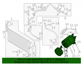 Компрессор кондиционера Ford Escape MK3 13-16 2.0T