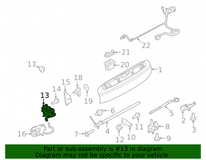 Замок багажника нижний левый Land Rover Range Rover 13-21