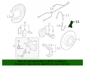 Датчик ABS задний левый VW Beetle 12-19