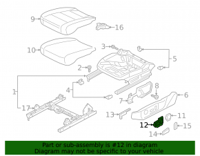 Управление пассажирским сидением Audi A4 B9 17-25 с серыми кнопками