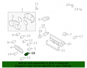 Кнопка отключения удержания дистанции Subaru Legacy 15-19