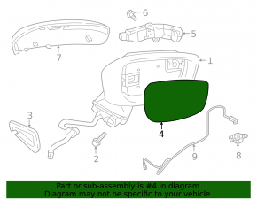 Element oglindă stânga Mazda CX-50 23-25 încălzit, BSM