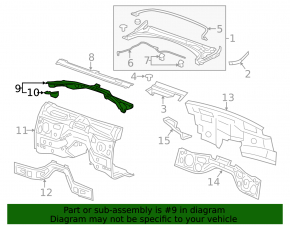 Поддон дворников Cadillac ATS 13-18