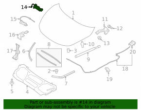 Замок капота Infiniti JX35 QX60 13-