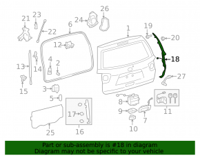 Датчик наклона двери багажника правый Toyota Sequoia 08-16