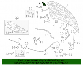 Скоба замка капота левая Audi Q3 8U 15-18