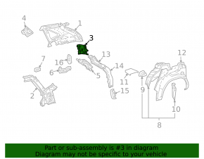 Кронштейн крыла задний правый Lexus RX300 RX330 04-08