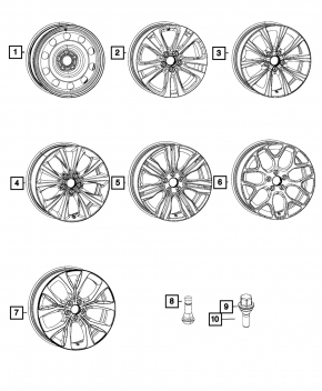 Болт колесный d19 M12x1.25 Chrysler 200 15-17 под железку