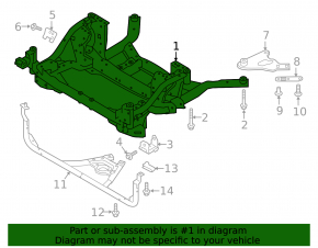 Subcadru față pentru Land Rover Range Rover Velar 18-26